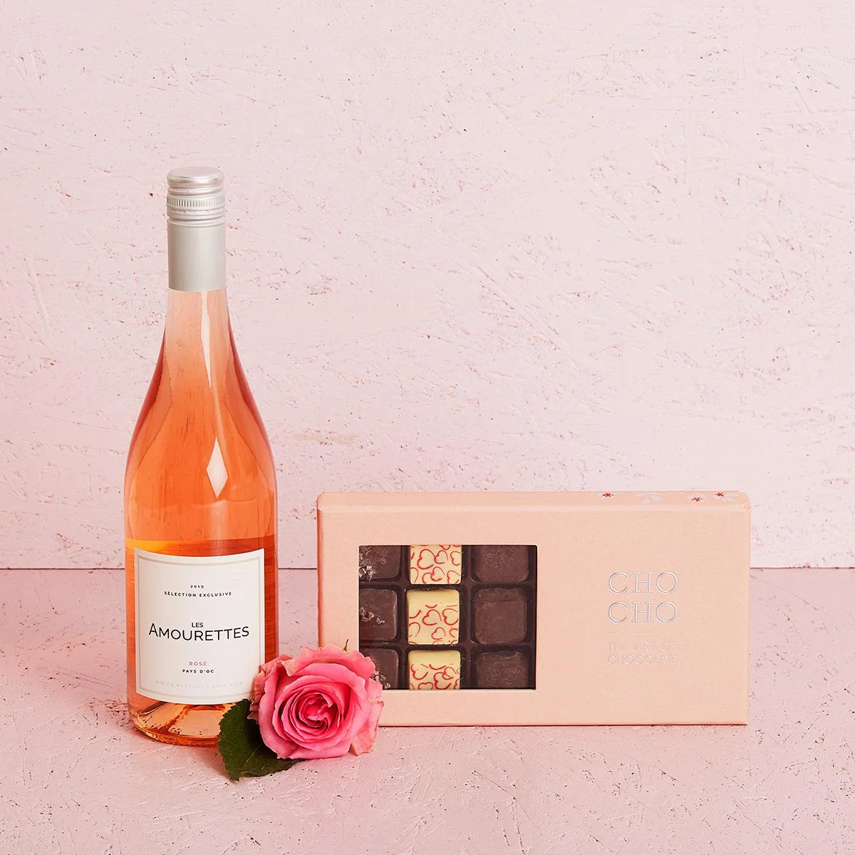 Rosé, rose og CHO CHO 18 stk.